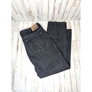 Duluth Trading Co Mens 42 x 32 Jeans Black Washed‎ Denim Thick Reinforced Hem